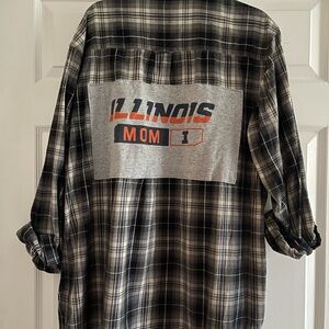 Plaid Button Down Shirt - Black and Gray